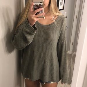 Dark green sweater